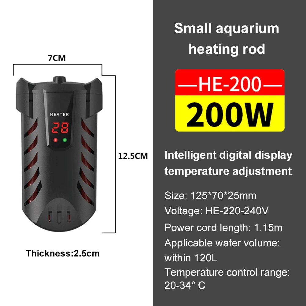 Submersible Fish Tank Heater with Suction Cup Fish Tank Thermostat Fish Tank Explosion-Proof Heating Rod Constant Temperature