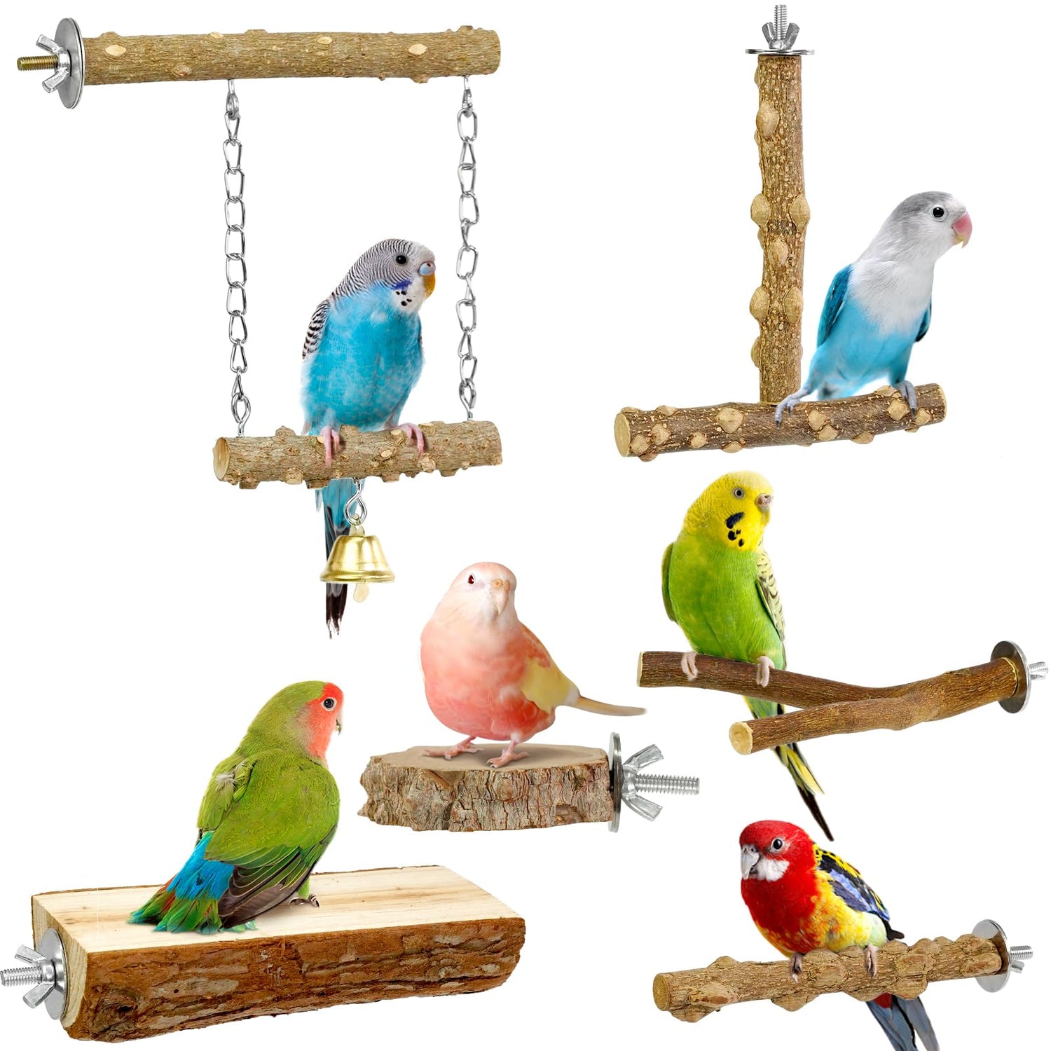 Bird Perches/Furniture (Swings, Ladders, Snugglers/Tents)