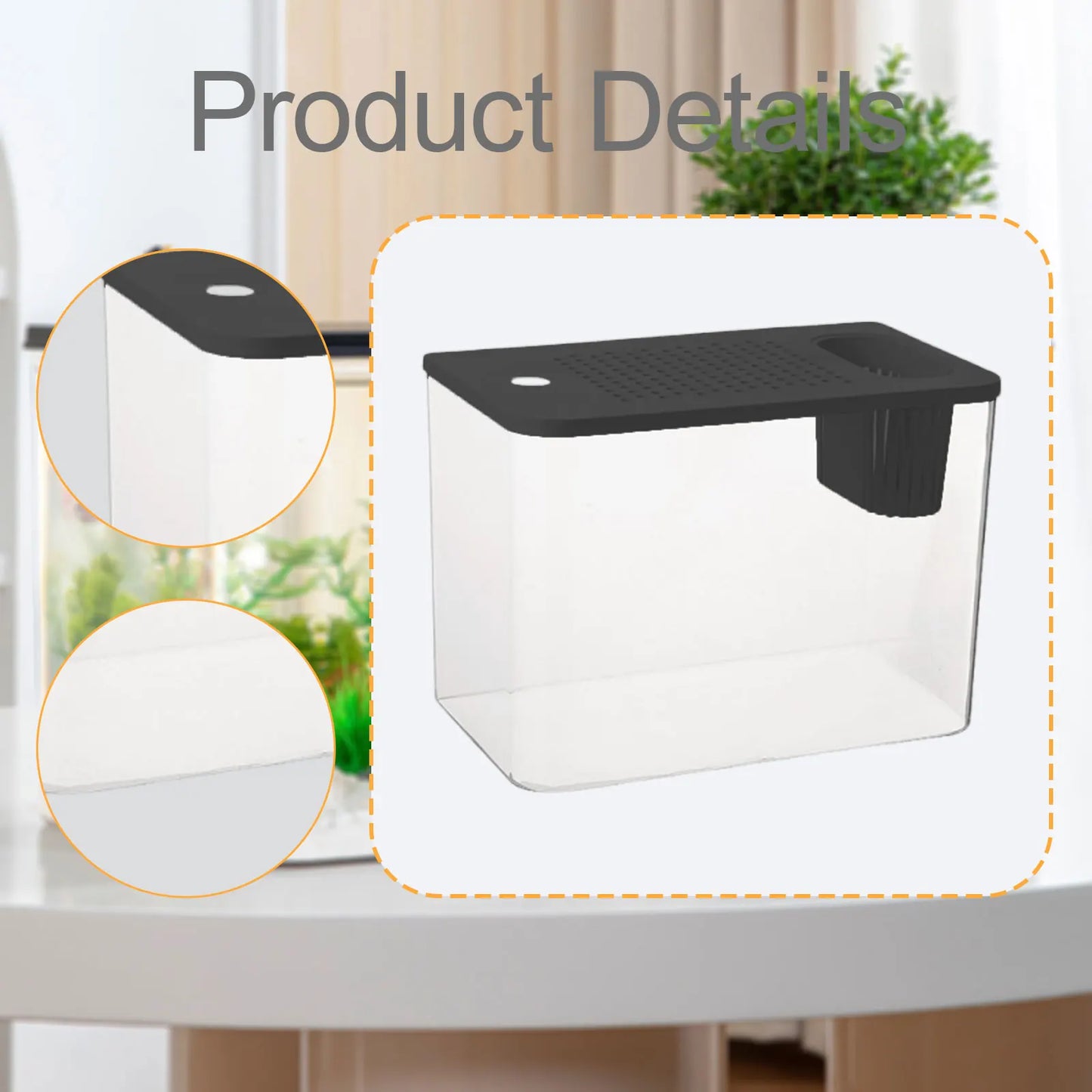 Plastic Reptile Terrarium Tank Reptile Feeding Box Transparent Habitat Cage for Frog Snake Gecko Tortoise Pet Supplies
