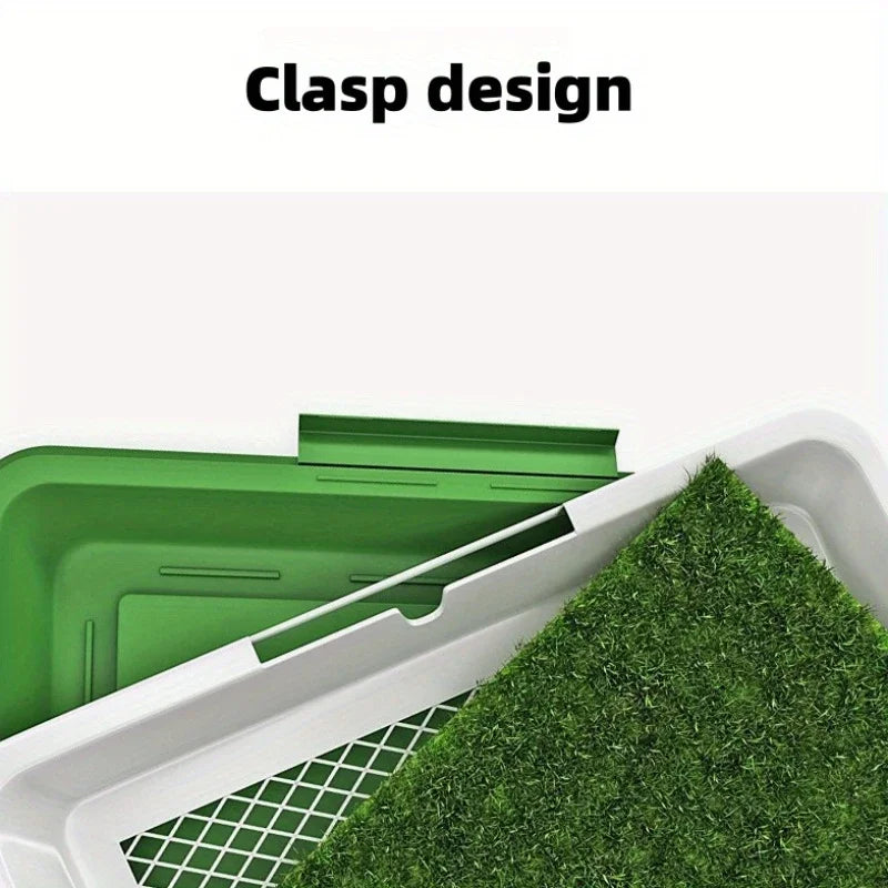 Dog feces training pad with artificial turf, anti-slip pet toilet, odorless indoor puppy toilet, dog training toilet