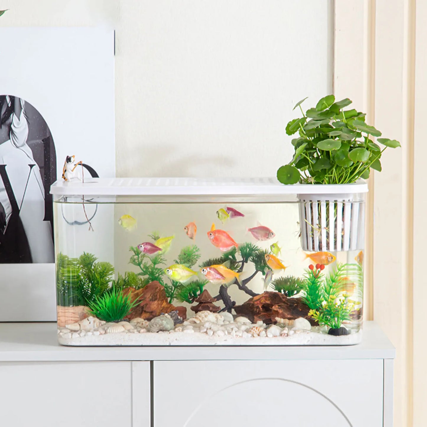 Plastic Reptile Terrarium Tank Reptile Feeding Box Transparent Habitat Cage for Frog Snake Gecko Tortoise Pet Supplies