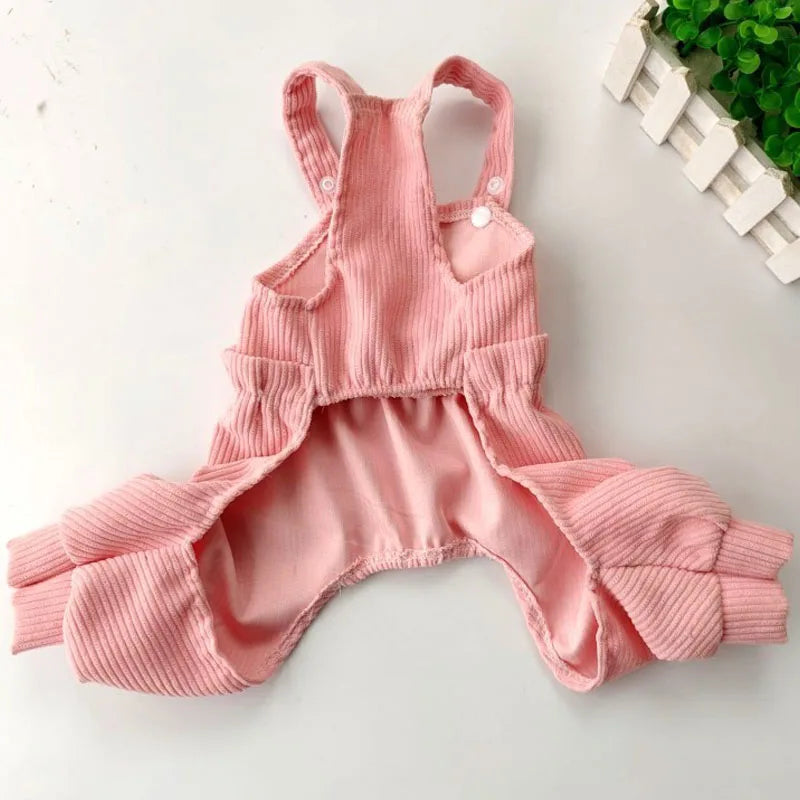 Cute Dog Jumpsuit Dog Clothes Pink Yellow Strap Jumpsuits Clothing for Chihuahua Pet Overalls Pajamas for Small Medium Dogs XXL