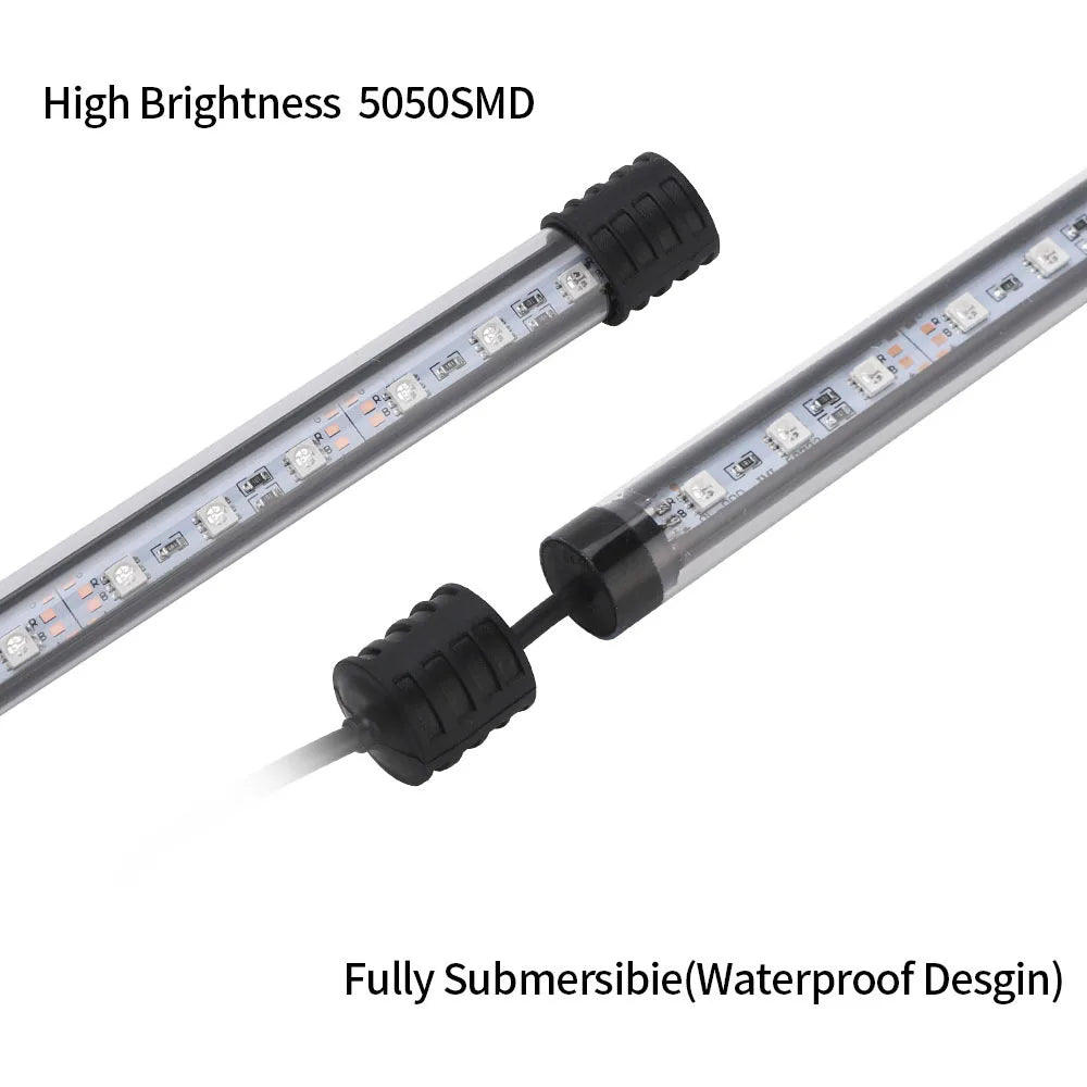 New Aquarium Light LED Waterproof Fish Tank Clip Light 90-260V Remote Control Color Changing Submersible Lamp Plant Grow Lamp