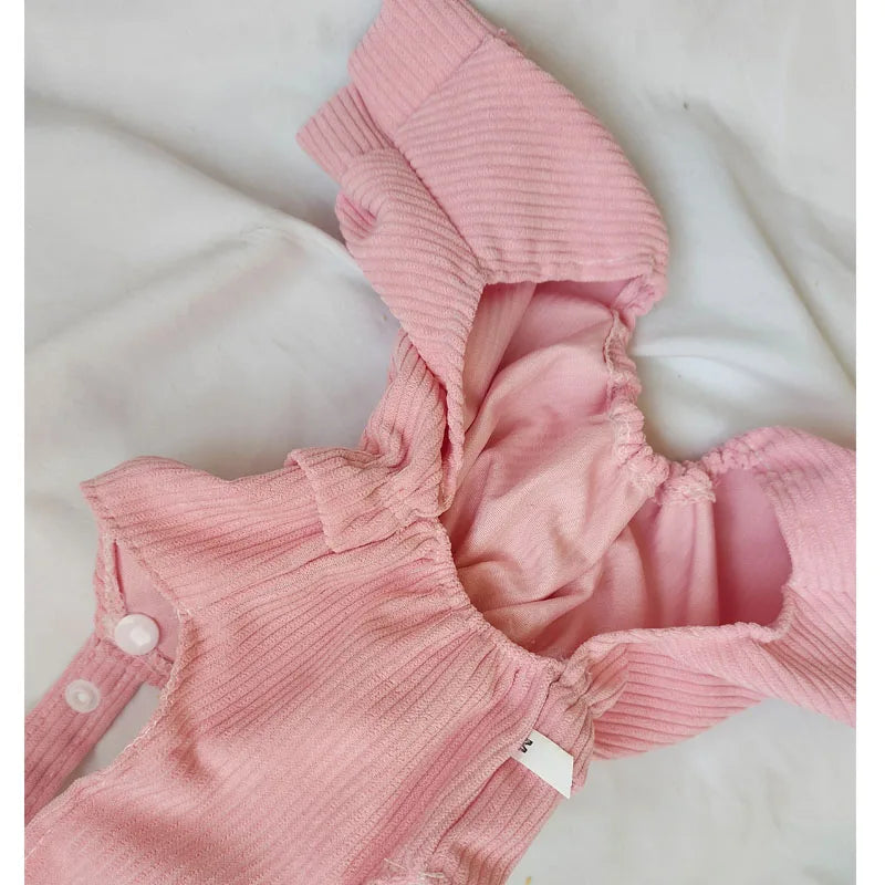 Cute Dog Jumpsuit Dog Clothes Pink Yellow Strap Jumpsuits Clothing for Chihuahua Pet Overalls Pajamas for Small Medium Dogs XXL