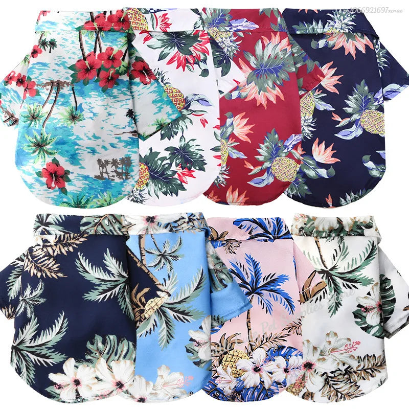 Hawaiian Pineapple Pet Shirt - Spring/Summer Thin Breathable Vest for Dogs & Cats