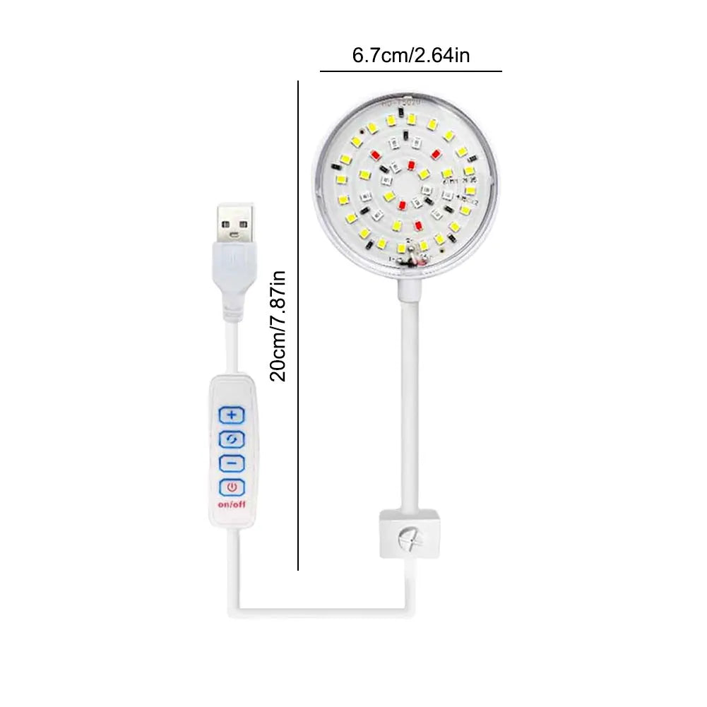 USB Small Fish Tank Light Dimmable LED Moving Aquarium Lamp Fish Lamp for Fish Tank