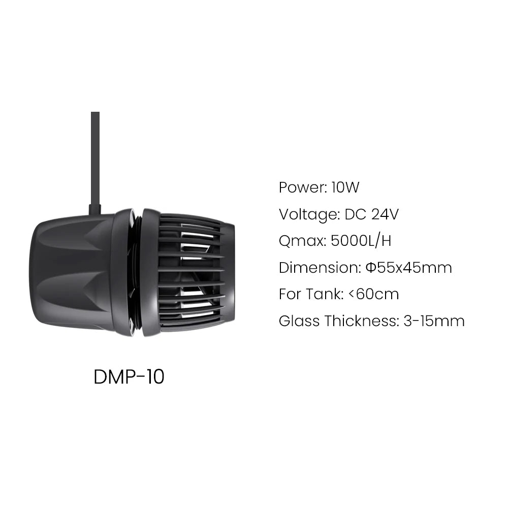 Jecod Jebao Dmp-10/20/30/40 New Smart Bluetooth App Cordless Multi Device Aquarium Wavemaker Pump Freshwater Saltwater Fish Tank