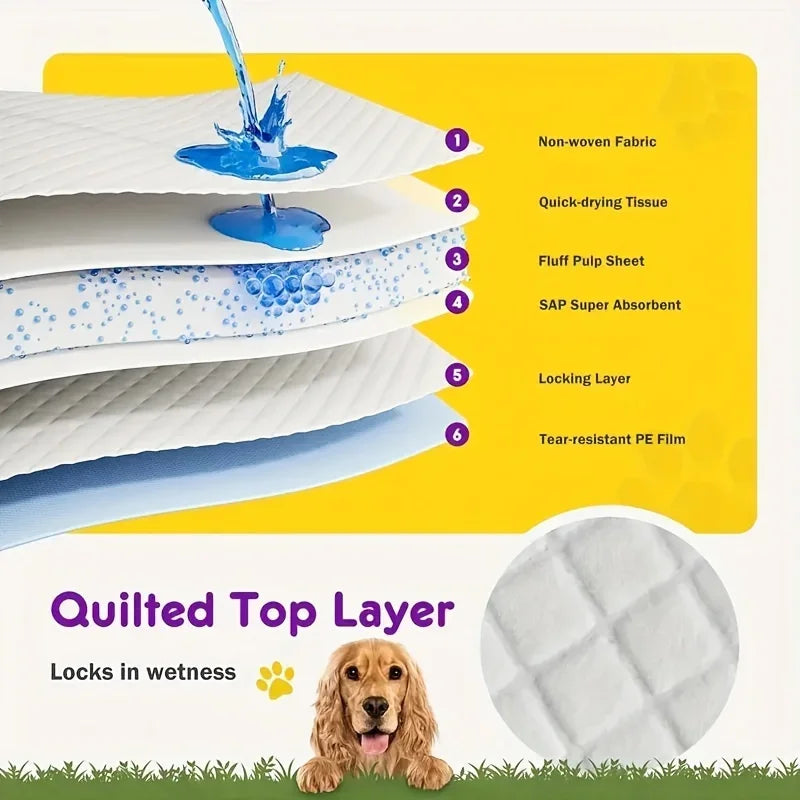 400/300/200/100/50pcs 23.6x23.6in Disposable Pet Pads - Super Absorbent, Leak-Proof for Dogs/Puppies/Cats