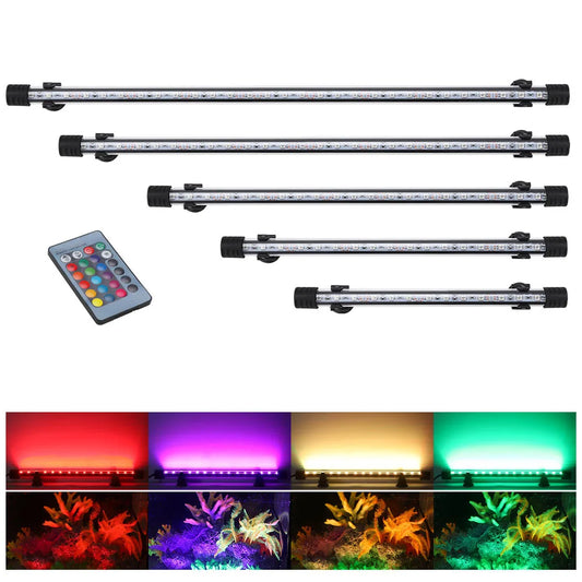 New Aquarium Light LED Waterproof Fish Tank Clip Light 90-260V Remote Control Color Changing Submersible Lamp Plant Grow Lamp