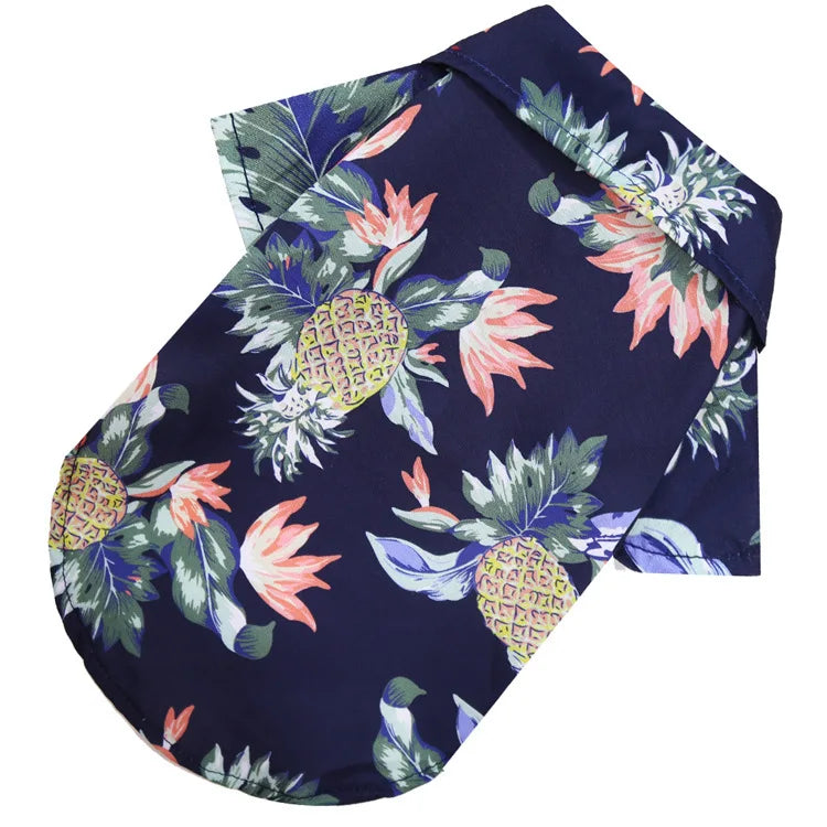 Hawaiian Pineapple Pet Shirt - Spring/Summer Thin Breathable Vest for Dogs & Cats