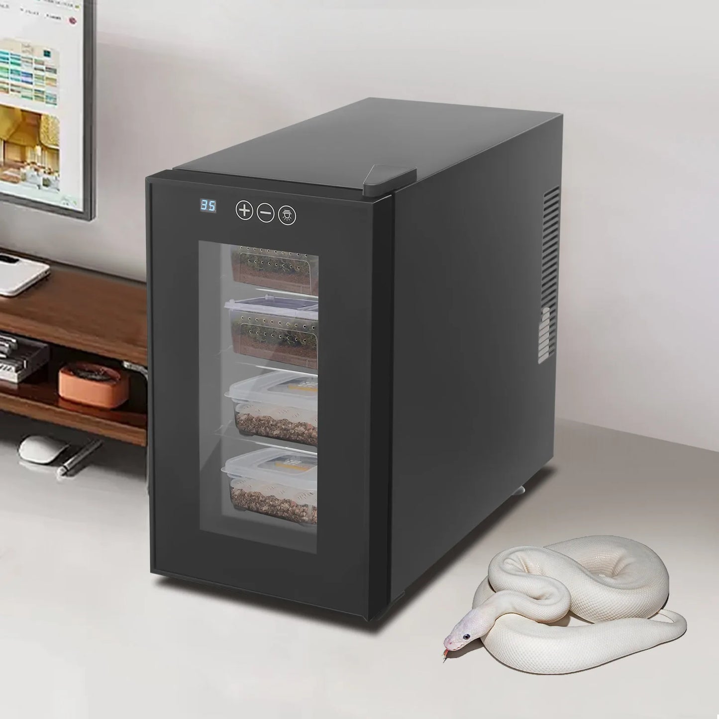 Reptile Incubator 50-104°f Adjustable Digital Lab Incubator Galvanized Plate Reptile Egg Incubator for Lizard Snake Maned Lion