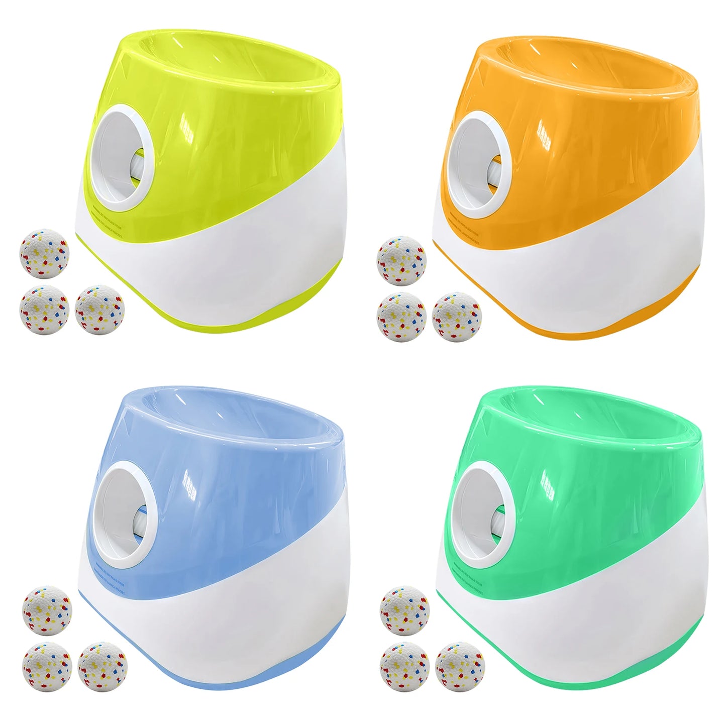 Interactive Automatic Ball Launcher with 3 Tennis Balls Dog Ball Thrower Launcher Ball Thrower Machine for Medium & Small Dogs