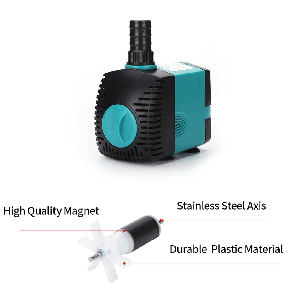 Ultra-Quiet 3W 6W 10W 15W 25W Submersible Water Fountain Pump Filter Fish Pond Aquarium Water Pump Tank Fountain EU 220V-240V