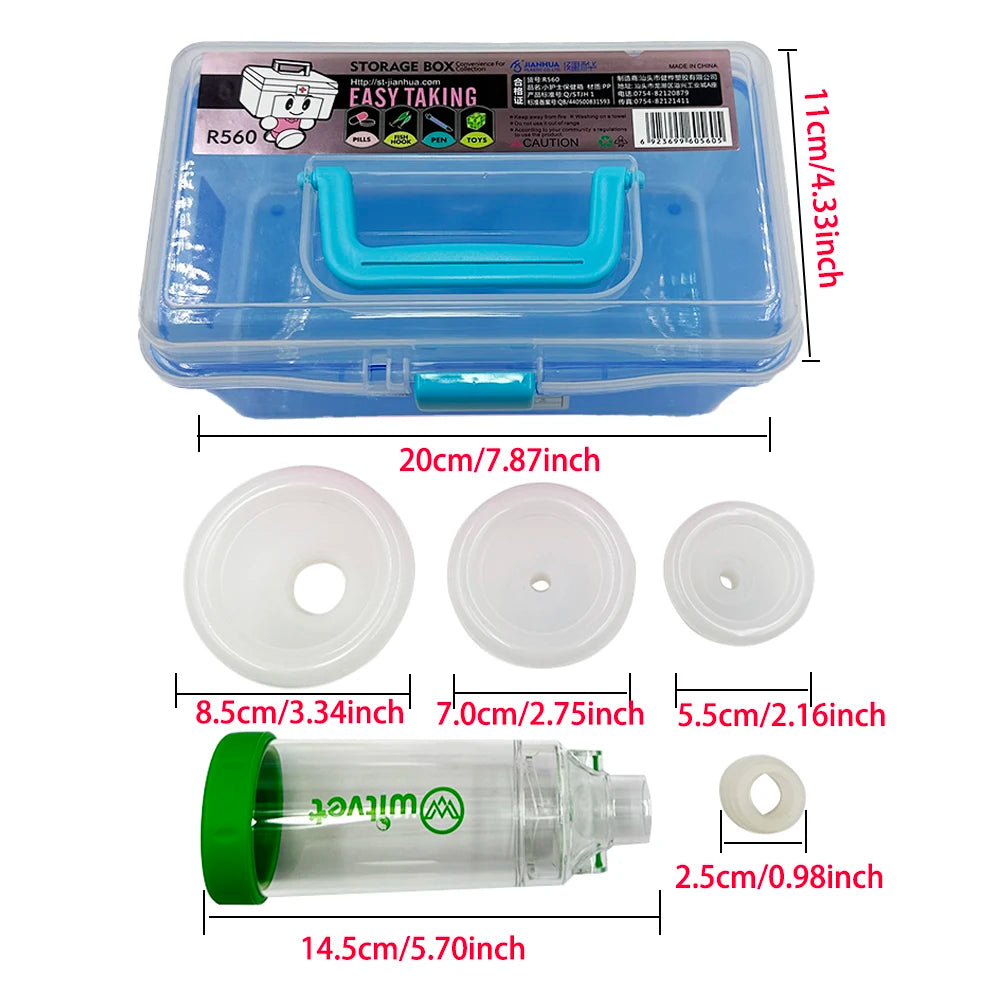 New Pet Feline Cat Dog Aerosol Chamber Tank Spacer Assist Inhalation Pump Nebulizer Manual Plastic Silicon Mask Animal Clinic