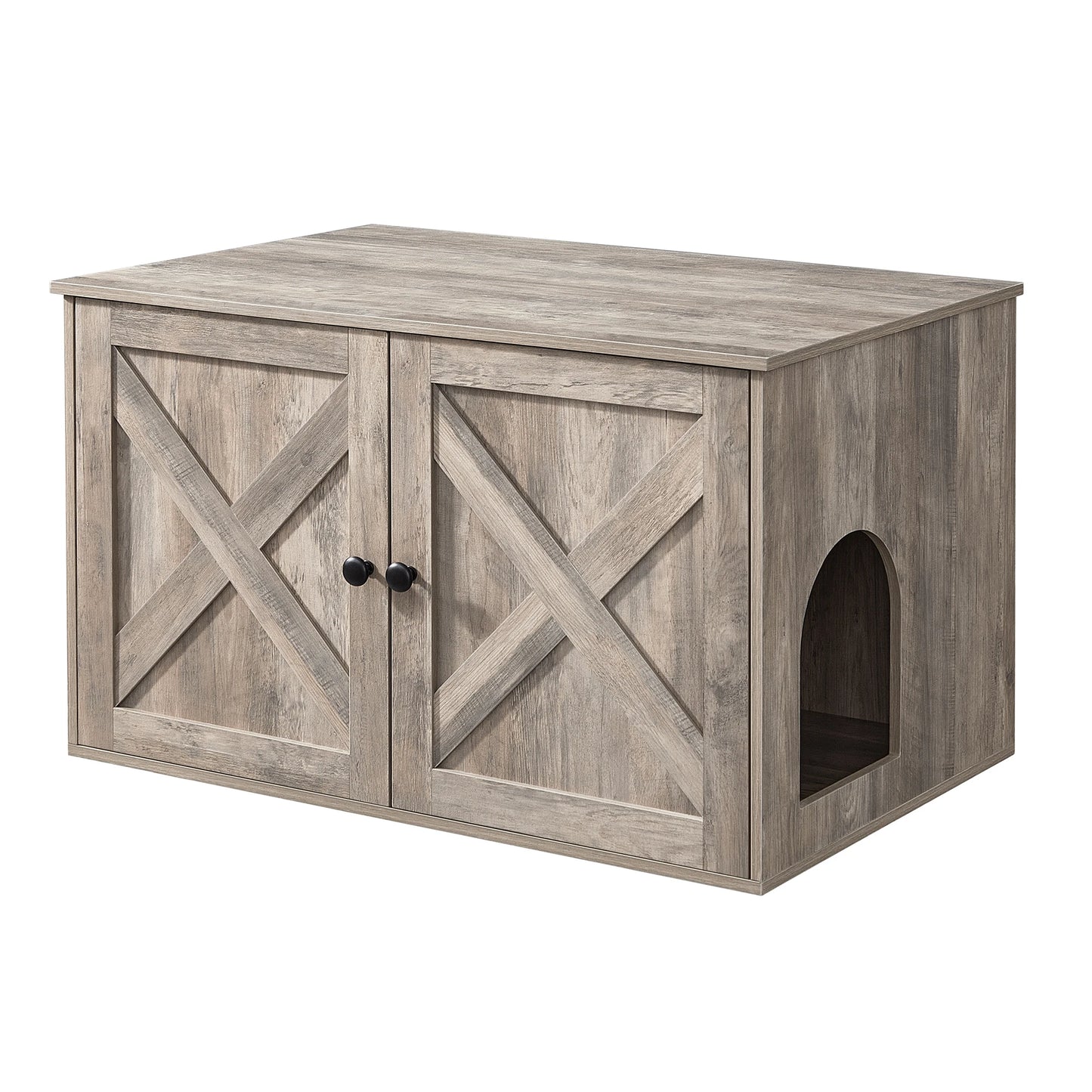 Cat Litter Box Enclosure, Litter Box Furniture Hidden with Removable Divider, Indoor Cat House, End Table, Customized