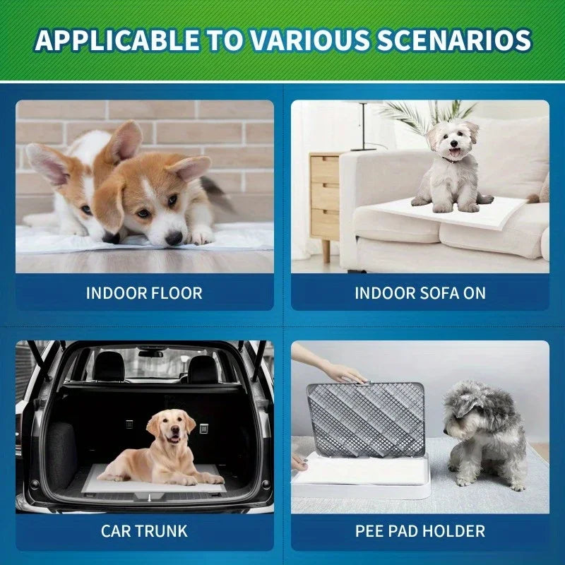 400/300/200/100/50pcs 23.6x23.6in Disposable Pet Pads - Super Absorbent, Leak-Proof for Dogs/Puppies/Cats