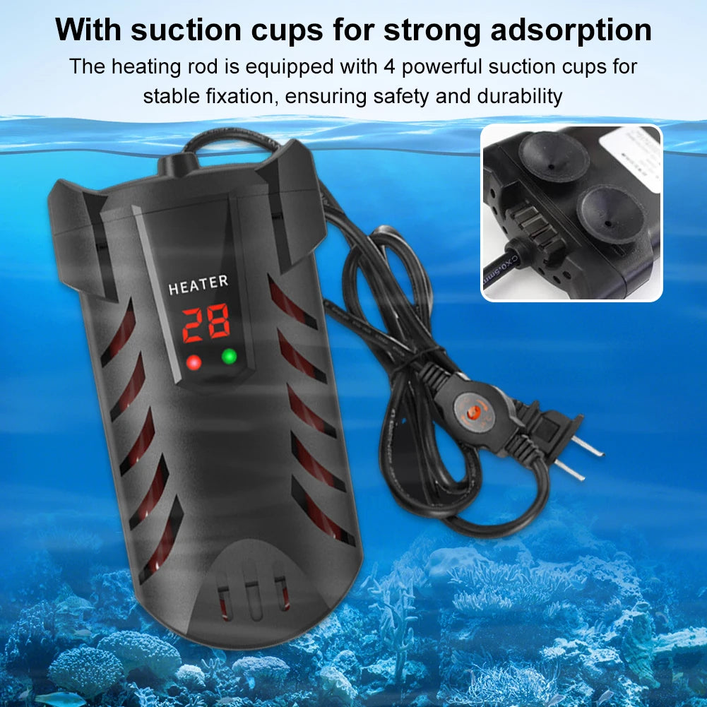 Submersible Fish Tank Heater with Suction Cup Fish Tank Thermostat Fish Tank Explosion-Proof Heating Rod Constant Temperature
